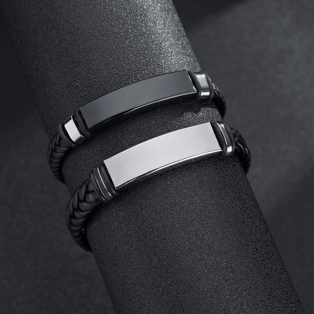 Skym – Midnight Weave Svart & Silverflätat Armband