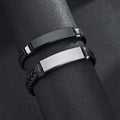 Skym – Midnight Weave Svart & Silverflätat Armband
